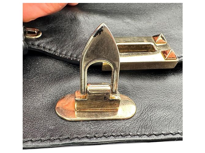 Valentino Garavani Rockstud Tote Bag Medium aus schwarzem Leder - Ansicht 14