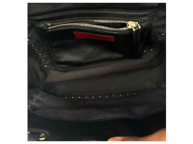 Valentino Garavani Rockstud Tote Bag Medium aus schwarzem Leder - Ansicht 15