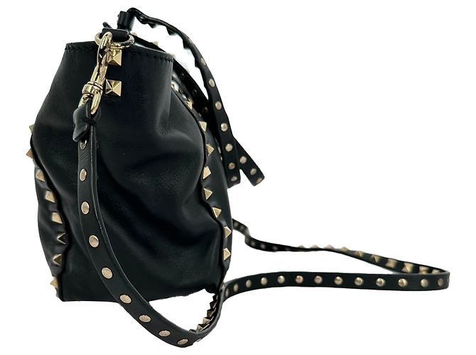Valentino Garavani Rockstud Tote Bag Medium aus schwarzem Leder - Ansicht 3