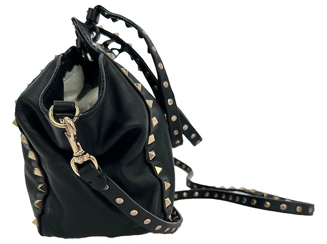 Valentino Garavani Rockstud Tote Bag Medium aus schwarzem Leder - Ansicht 4