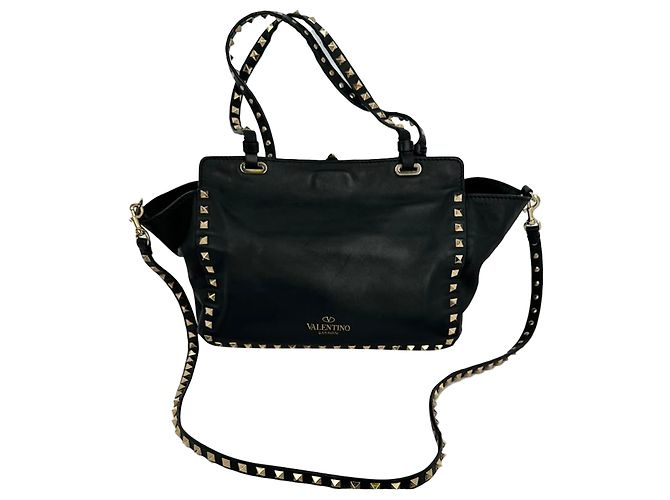 Valentino Garavani Rockstud Tote Bag Medium aus schwarzem Leder - Ansicht 5