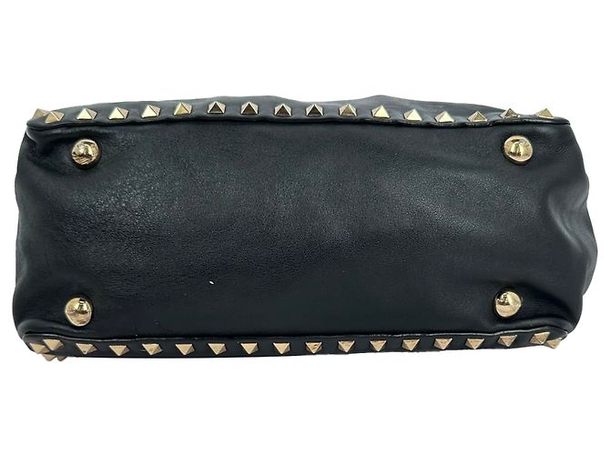 Valentino Garavani Rockstud Tote Bag Medium aus schwarzem Leder - Ansicht 8