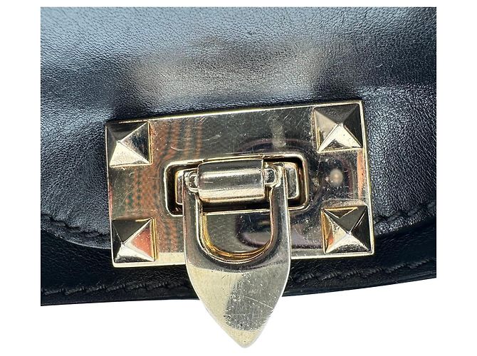 Valentino Garavani Rockstud Tote Bag Medium aus schwarzem Leder - Ansicht 9
