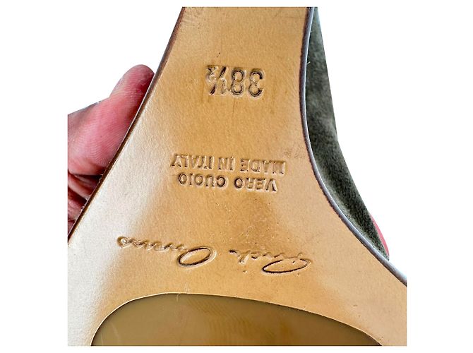 Stivaletti wedge open-toe Cantilever Rick Owens in camoscio marrone - vista 7