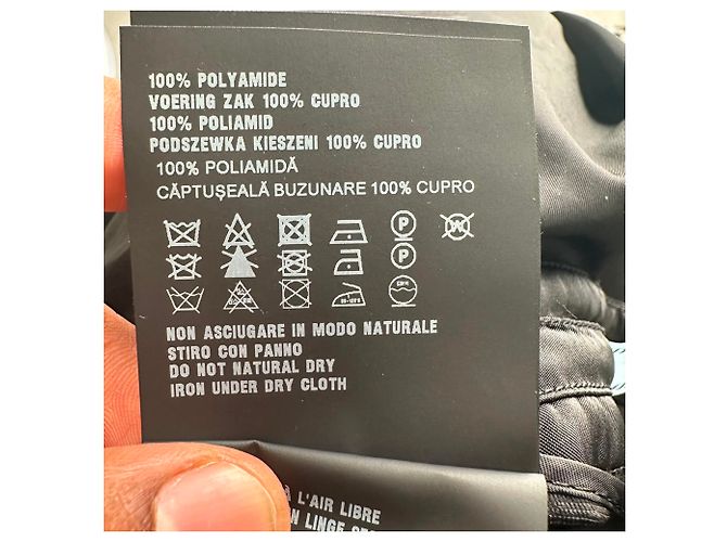 Calças Prada com bainha ajustada em poliamida preta Preto - vista 10