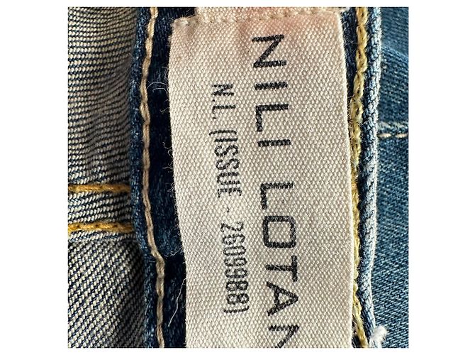 Vaqueros Barrel Shon Nili Lotan en algodón azul - vista 4
