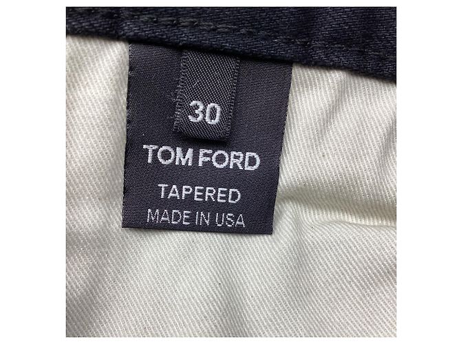 Jeans in denim affusellati Tom Ford in cotone nero - vista 4