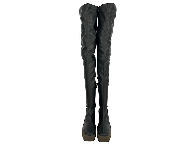 Stella Mc Cartney Stivali sopra il ginocchio Skyla Stella McCartney in pelle nera Nero - vista 3