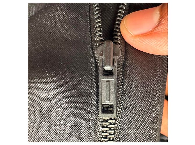 Ann Demeulemeester gerade geschnittene Hose mit Umschlag in schwarzer Wolle - Ansicht 8