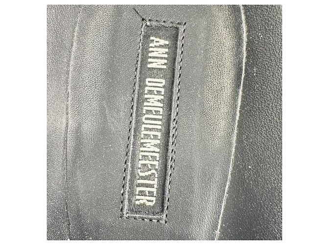 Ann Demeulemeester Belted Ankle Wrap Sandals in Black Leather - view 12