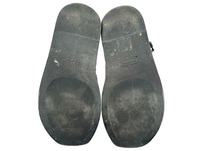 Ann Demeulemeester Belted Ankle Wrap Sandals in Black Leather - view 8