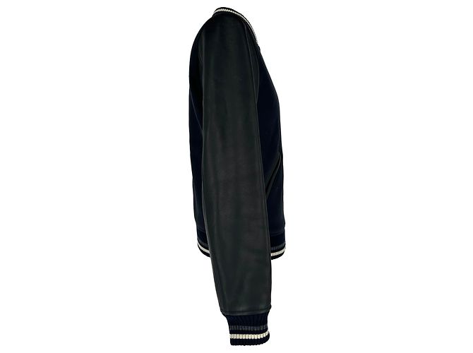 Apc Giacca Letterman A.P.C. Copper con zip in lana blu navy - vista 2