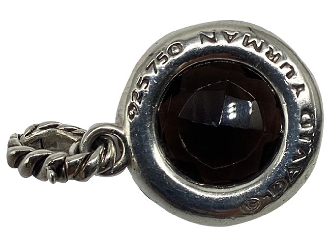 Pendente David Yurman Cerise in oro giallo 18K, argento, diamante e quarzo fumé - vista 5