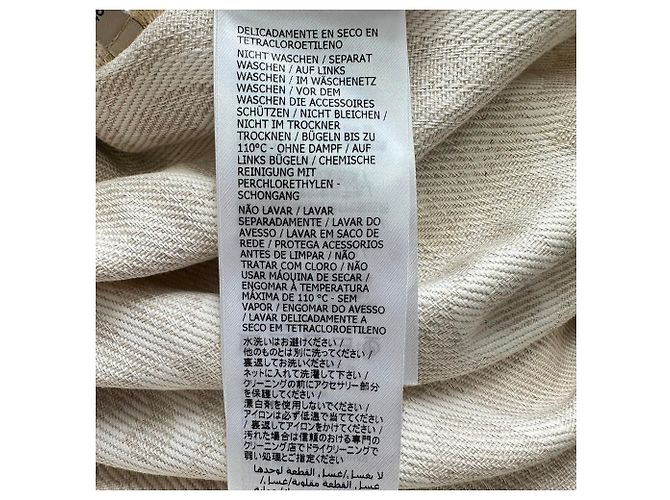 Robe midi à manches longues Gucci GG Monogram en coton crème Blanc Écru - vue 10