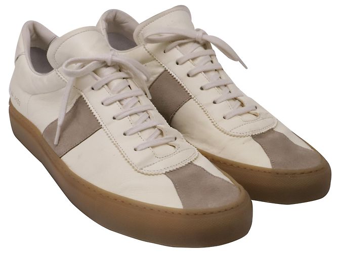Autre Marque Sneakers basse Tennis Common Project in pelle bianca Bianco - vista 3