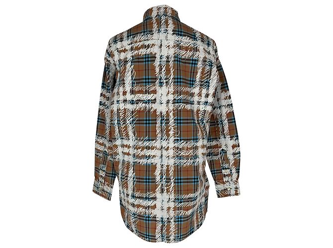 Burberry Scribbled Langarmshirt aus mehrfarbiger Baumwolle Mehrfarben - Ansicht 3