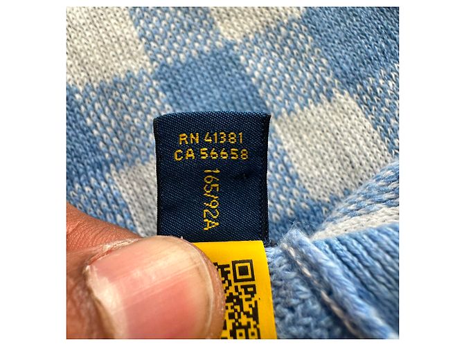 Polo Ralph Lauren Kurzarm-Cardigan aus blauem Leinen im Gingham-Karo Hellblau - Ansicht 5