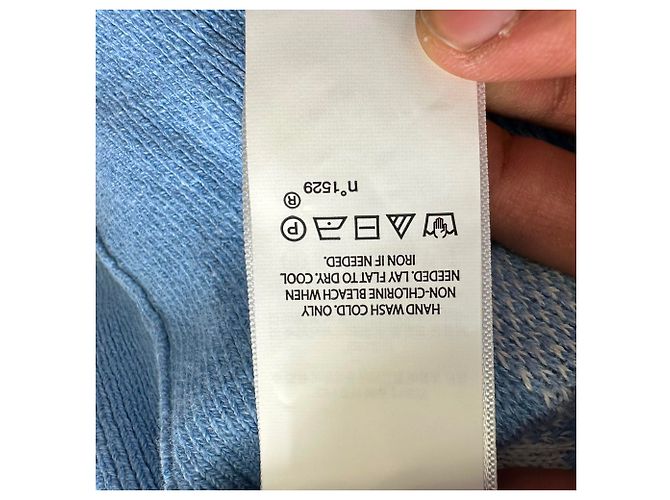 Polo Ralph Lauren Kurzarm-Cardigan aus blauem Leinen im Gingham-Karo Hellblau - Ansicht 9