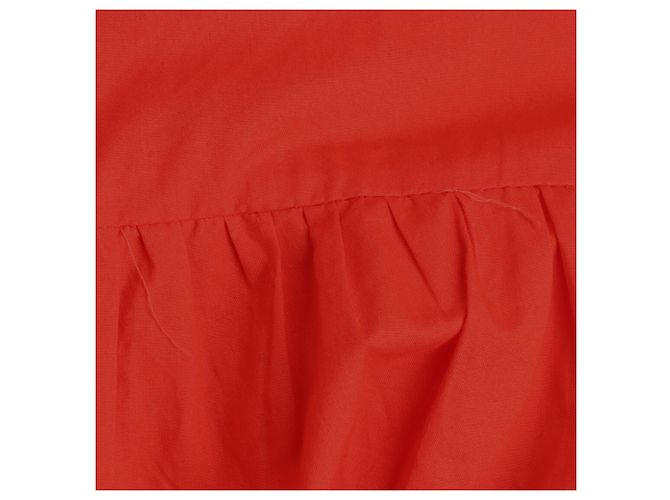 Vestido midi a capas Olina Ulla Johnson en algodón coral Naranja - vista 8