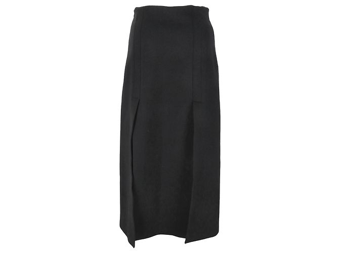Falda Maxi Recta con Aberturas en Lana Negra Proenza Schouler Negro - vista 3