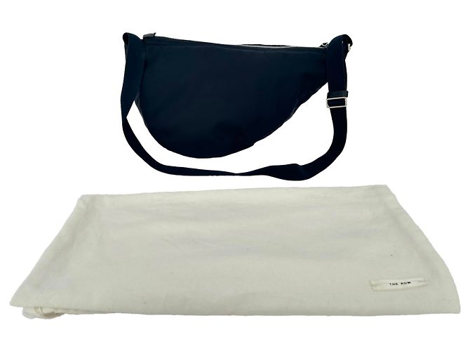 Borsa The Row Slouchy Banana Two in nylon nero - vista 5