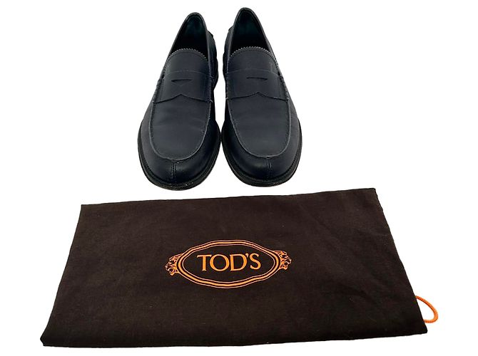 Mocassini Penny Tod's in pelle blu navy - vista 15