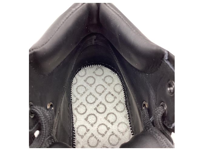 Sneaker alte Cassina Salvatore Ferragamo in pelle nera Nero - vista 9
