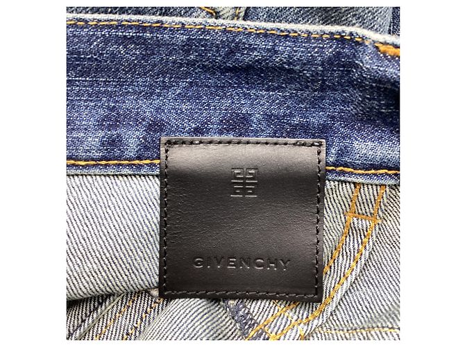 Givenchy Wide Leg Denim Jeans in Blue Cotton Light blue - view 6