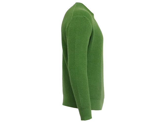 Autre Marque Zegna Rundhals-Strickpullover aus grünem Kaschmir - Ansicht 3
