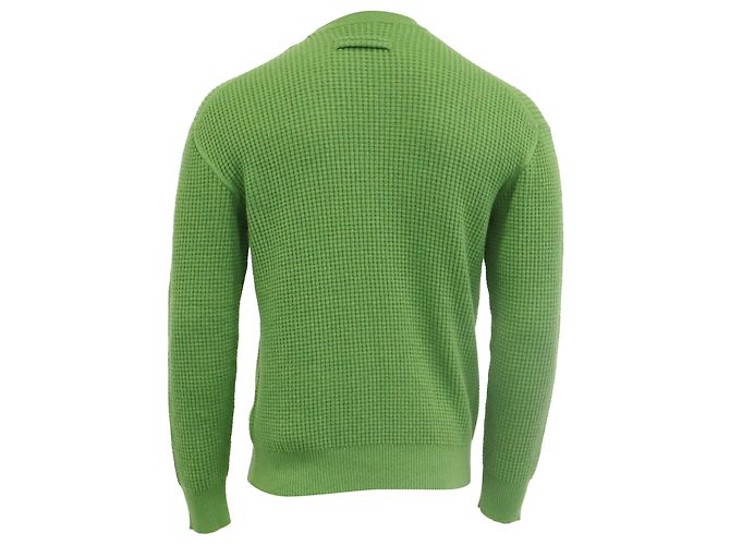 Autre Marque Zegna Rundhals-Strickpullover aus grünem Kaschmir - Ansicht 4