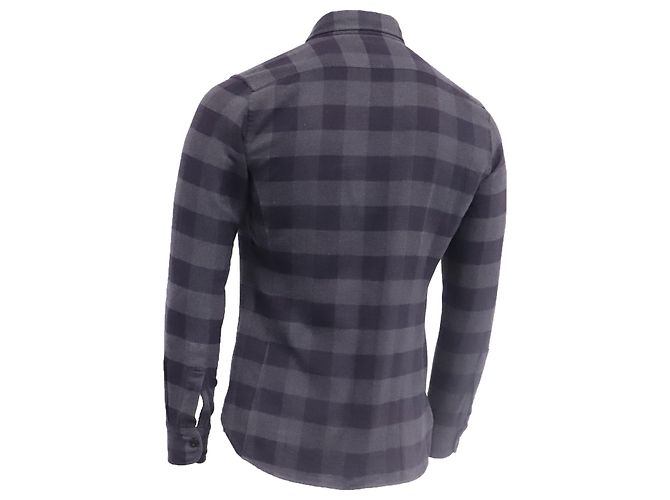 Tom Ford kariertes Flanellhemd aus grauer Baumwolle - Ansicht 4