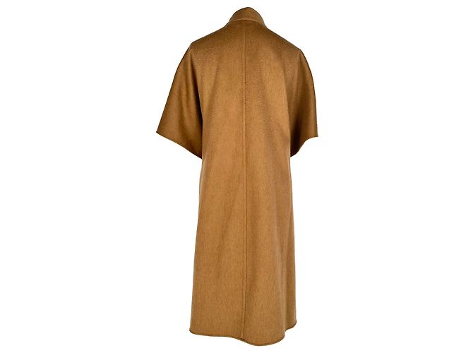 Abrigo capa Max Mara Canapa de corte relajado en lana marrón Castaño - vista 3
