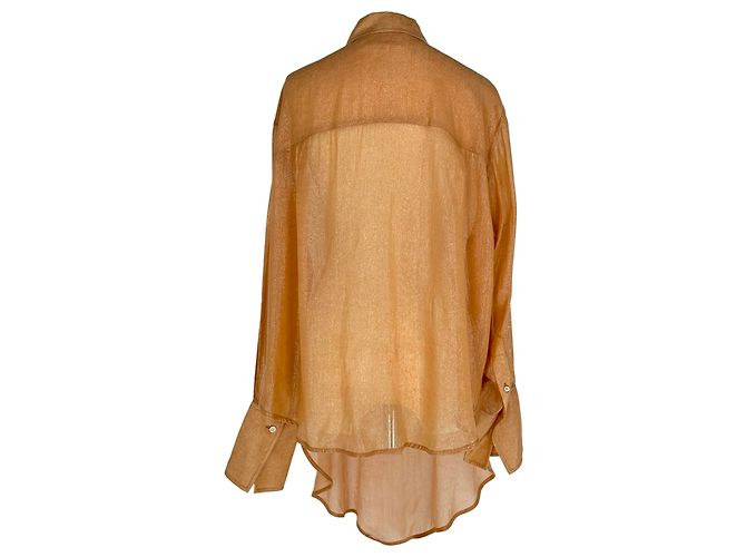 Chemise à manches longues pailletée Victoria Beckham en polyester pêche Rose - vue 3