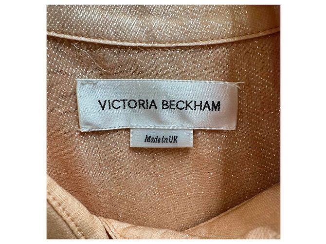 Chemise à manches longues pailletée Victoria Beckham en polyester pêche Rose - vue 5
