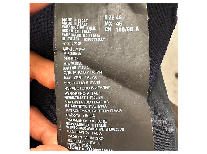 Prada Knitted Crewneck Sweater in Navy Blue Wool - view 4