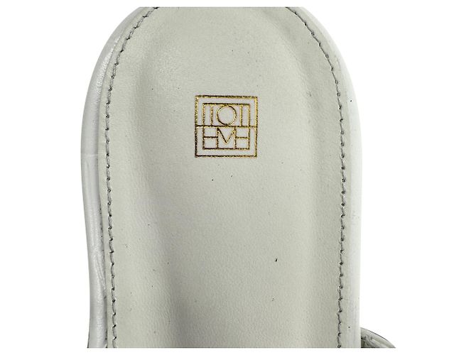 Sandalias de cuero con cordones Totême en cuero blanco - vista 15