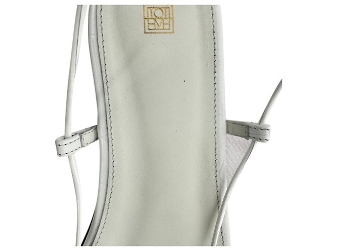 Sandalias de cuero con cordones Totême en cuero blanco - vista 16