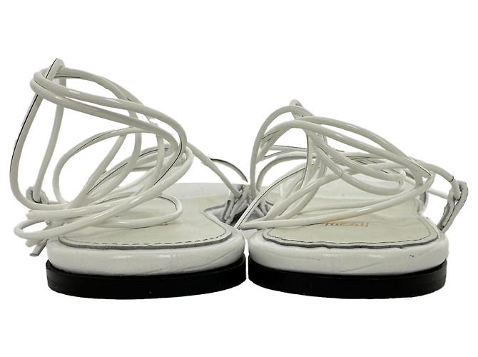 Sandalias de cuero con cordones Totême en cuero blanco - vista 5