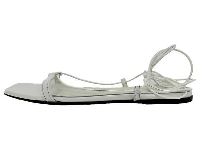 Sandalias de cuero con cordones Totême en cuero blanco - vista 6