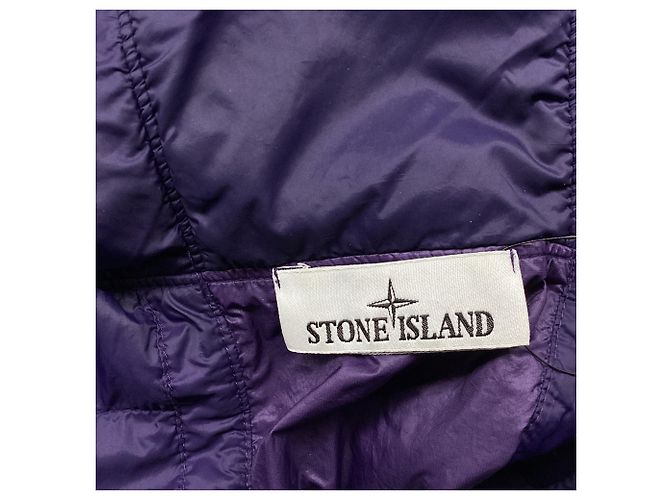 Giacca puffer con cappuccio Stone Island in nylon viola Porpora - vista 10