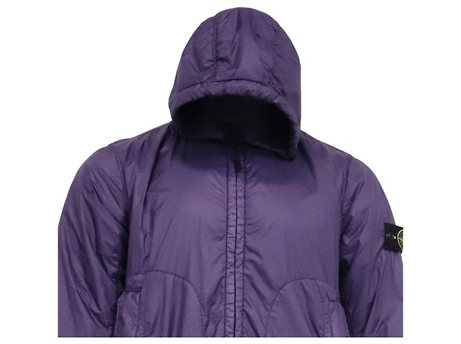 Giacca puffer con cappuccio Stone Island in nylon viola Porpora - vista 2