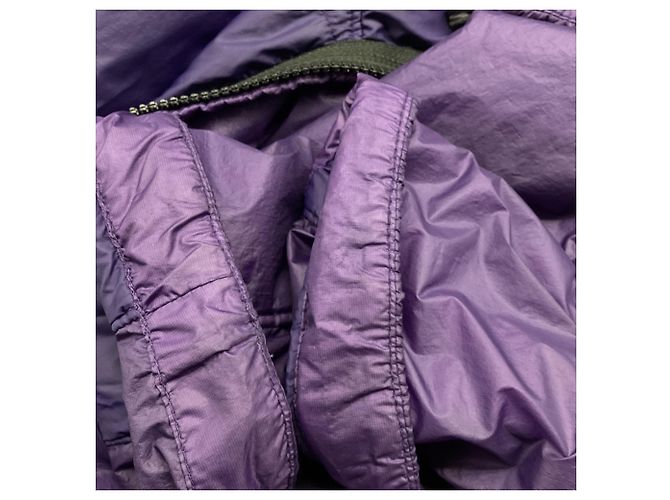 Giacca puffer con cappuccio Stone Island in nylon viola Porpora - vista 5