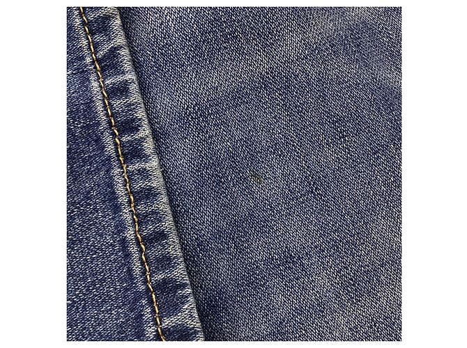 Autre Marque Jeans a vita media Saint Laurent in cotone blu Blu chiaro - vista 3