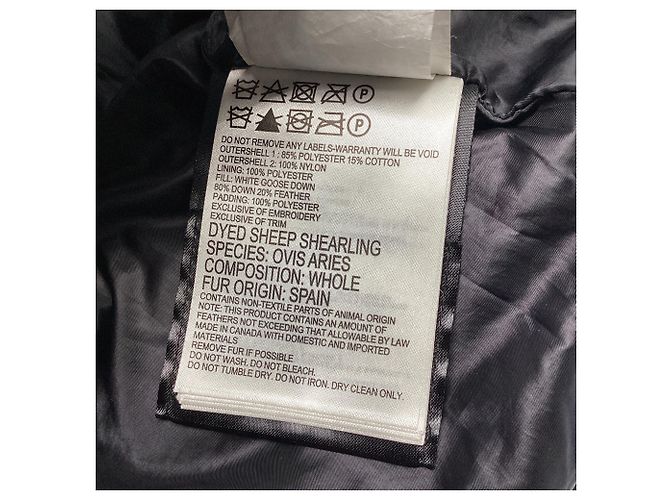 Canada Goose Kapuzen-Puffer-Trenchcoat aus schwarzem Polyester - Ansicht 7