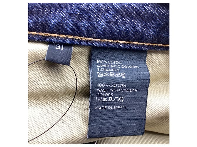 Jeans in Denim Vintage a Gamba Dritta Louis Vuitton in Cotone Blu Navy - vista 5