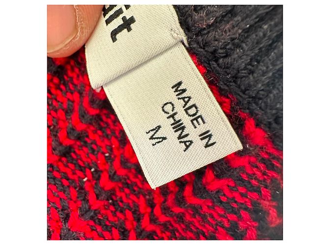 Self portrait Self-Portrait gestreifter Cropped-Cardigan aus roter Baumwolle - Ansicht 6