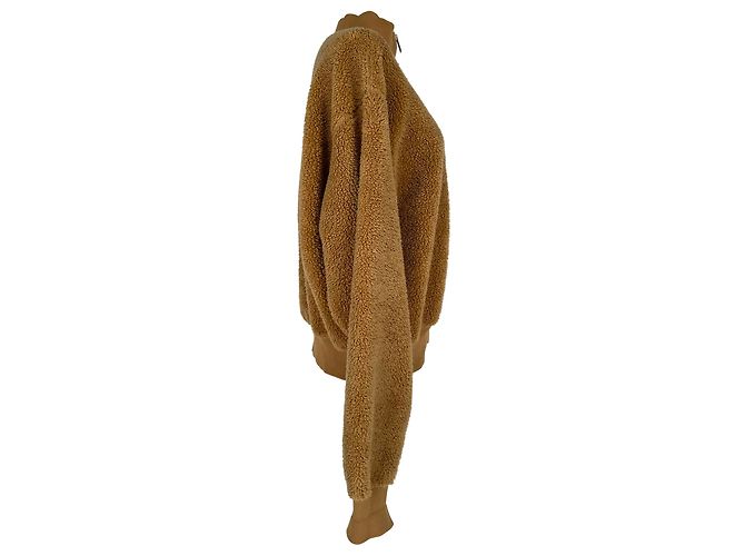 Polo Ralph Lauren Fleece Sherpa Quarter Zip Jacke aus braunem Polyester - Ansicht 2