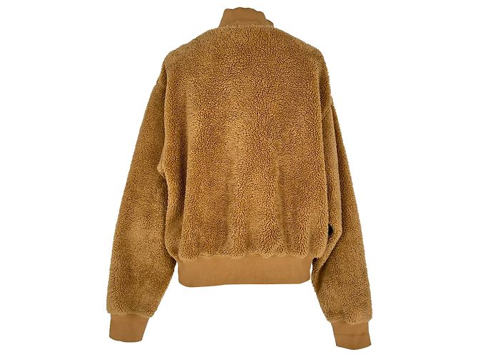 Polo Ralph Lauren Fleece Sherpa Quarter Zip Jacke aus braunem Polyester - Ansicht 3