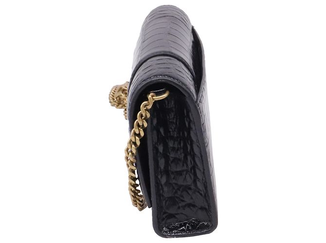 Day Borsa con catena Balenciaga in pelle nera effetto coccodrillo Nero - vista 3