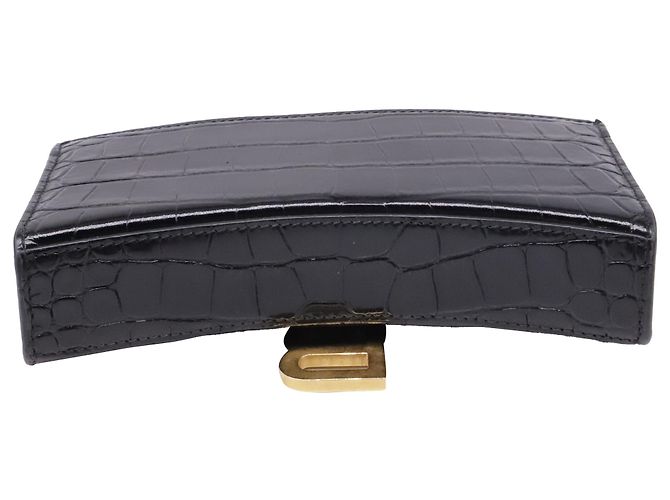 Day Borsa con catena Balenciaga in pelle nera effetto coccodrillo Nero - vista 6